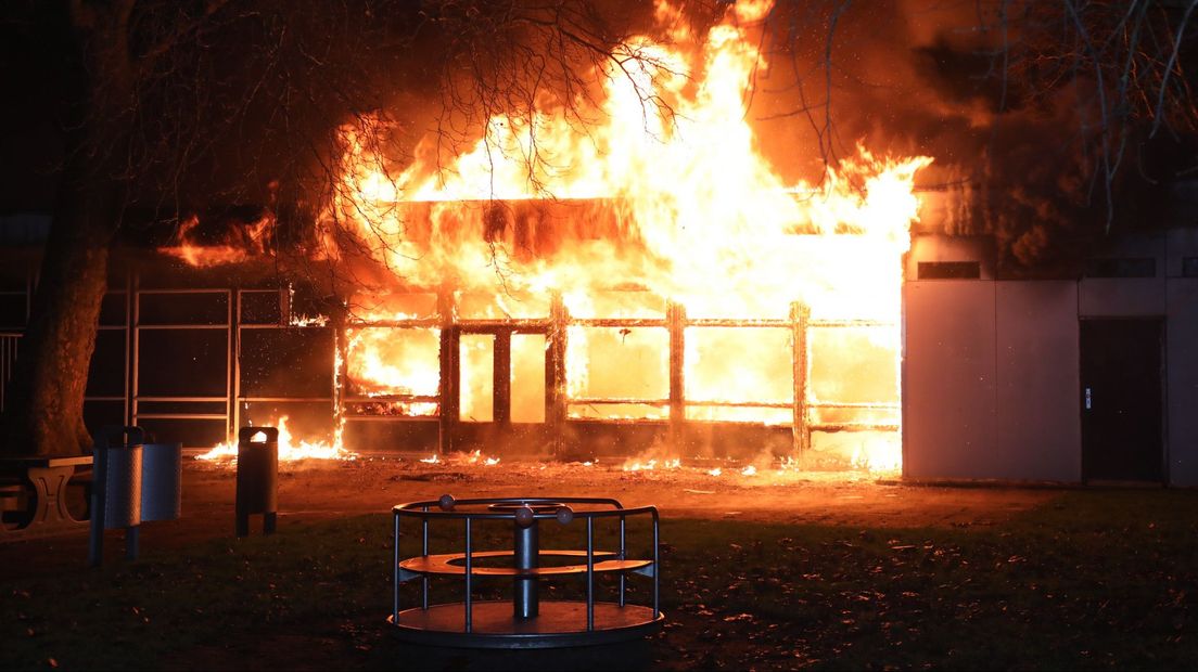 Grote brand in Leidse school