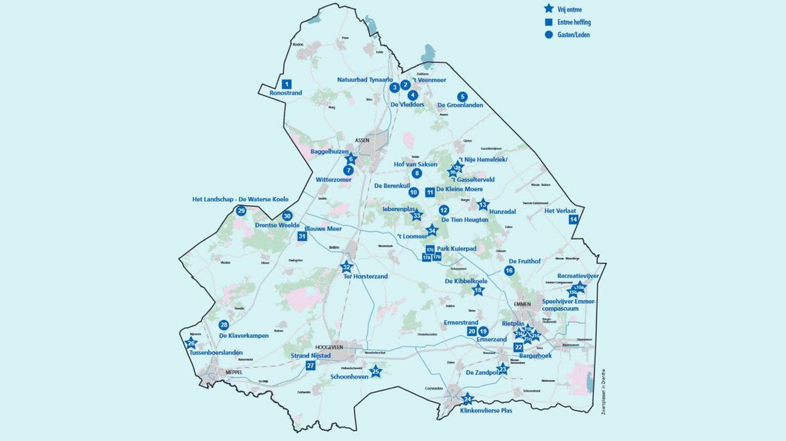 Zwemplassen in Drenthe (2023)