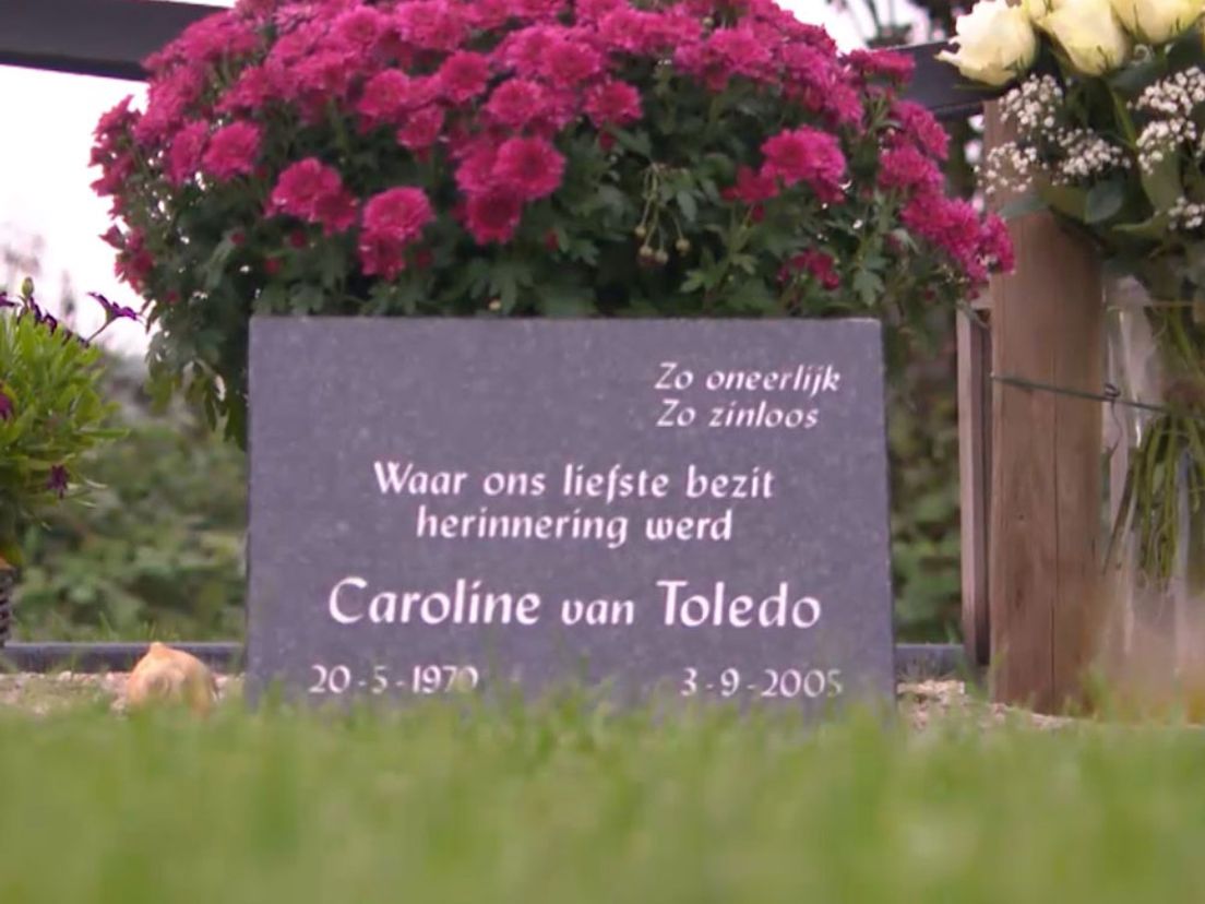 De herdenkingssteen van Caroline van Toledo