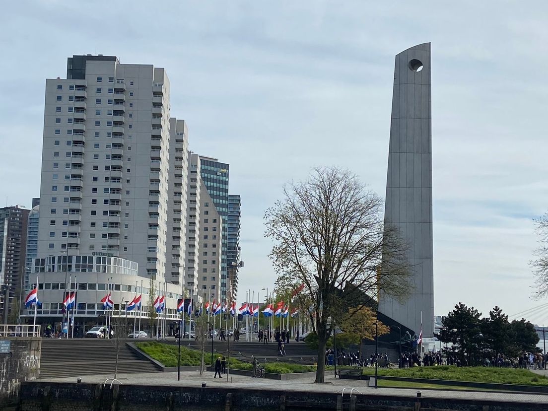 Het Nationaal Monument voor de Koopvaardij 'De Boeg' in Rotterdam