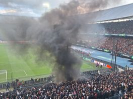 Bekerfinale tijdelijk stilgelegd vanwege brand in stadiongracht
