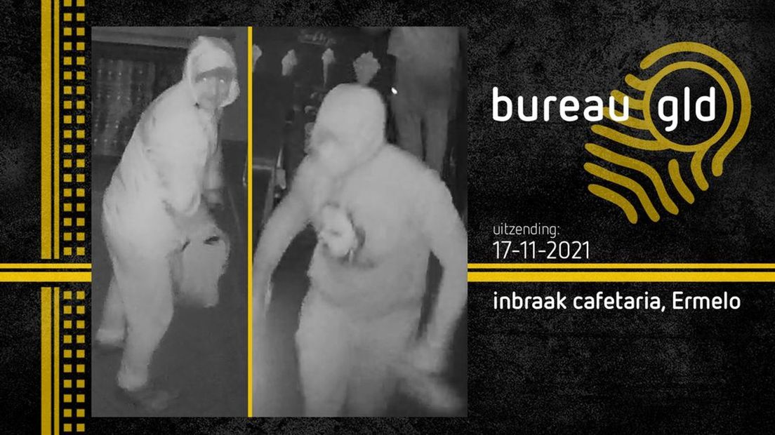 Deze twee braken in bij een cafetaria.