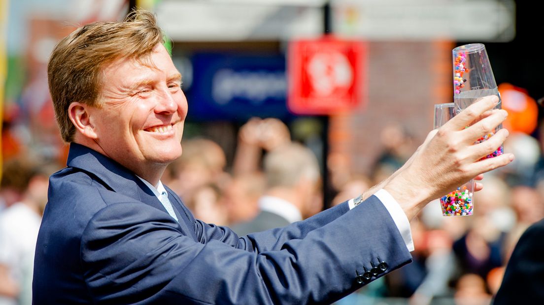 Willem-Alexander tijdens Koningsdag