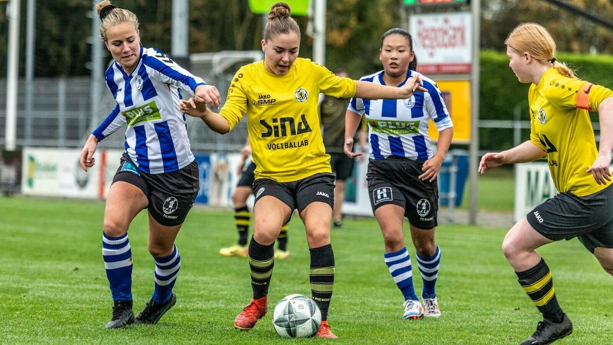 Voetbalsters IJzendijke geven twee keer voorsprong weg en grijpen naast koppositie