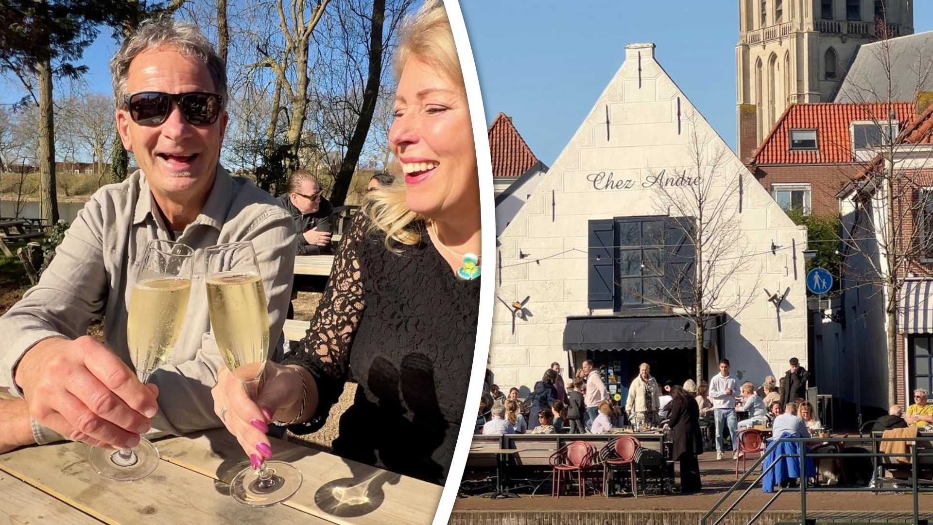 In Brielle wordt er vandaag geproost op het mooie weer.