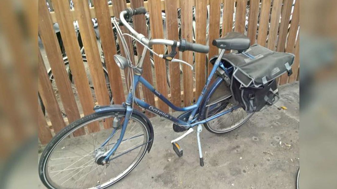 De aangetroffen fiets.