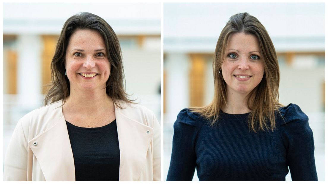 Marieke van Doorn (D66) en Lotte van Basten Batenburg (VVD)