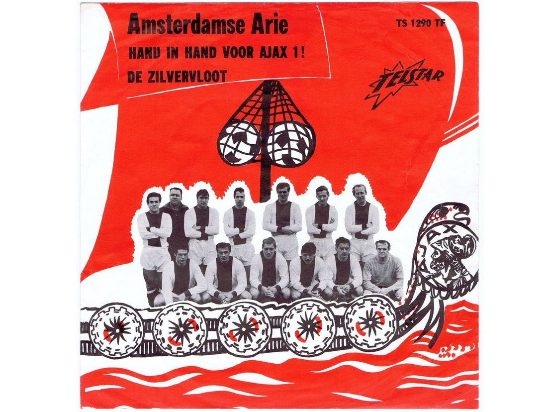 Een van de twee Ajax-versies (!) van Hand in hand, kameraden. Single van Amsterdamse Arie uit 1967.