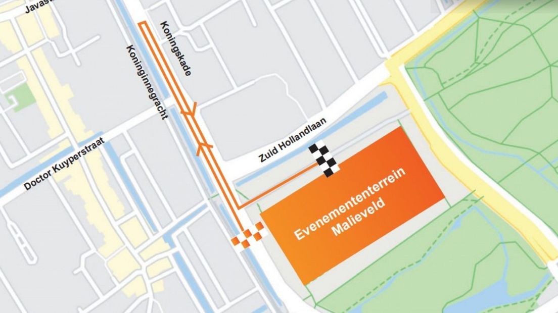 Route kidsrun 1 km