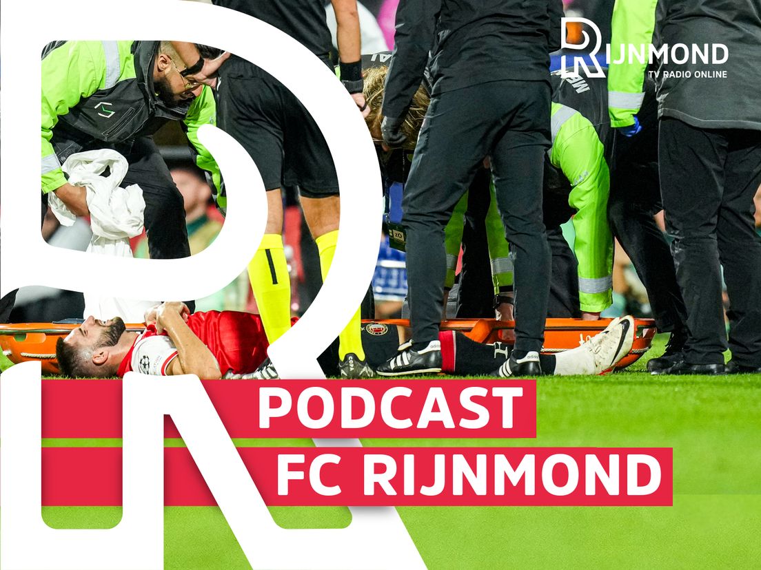 Luka Ivanusec moest het veld per brancard verlaten in de slotfase van Feyenoord-Celtic