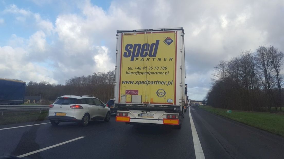 File op A1 van Deventer naar Hengelo