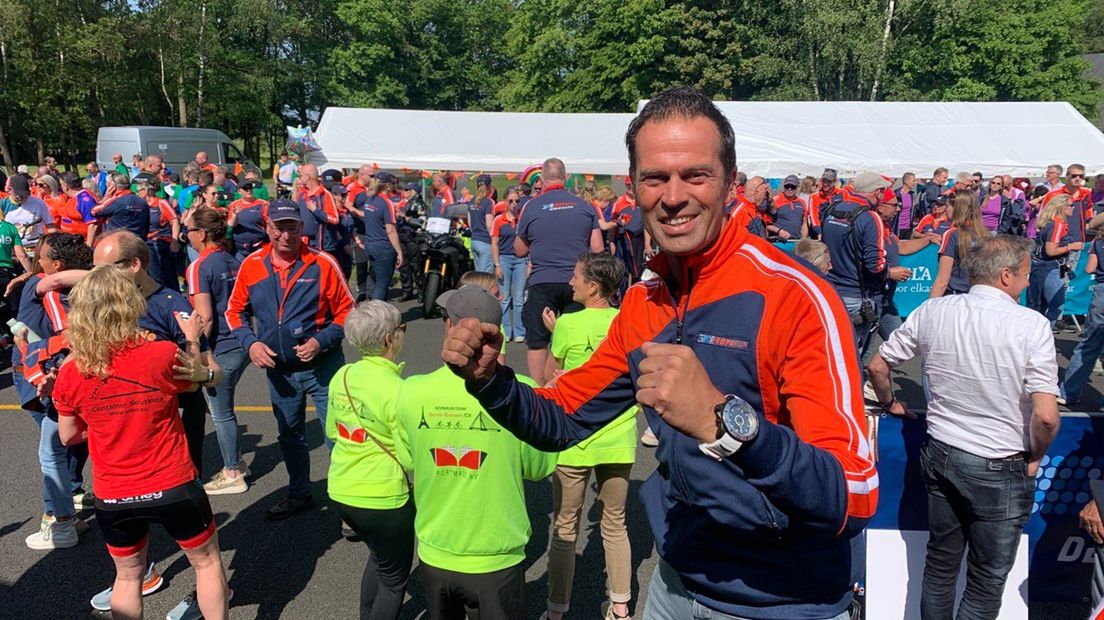Bas Nijhuis bij de start van de Roparun
