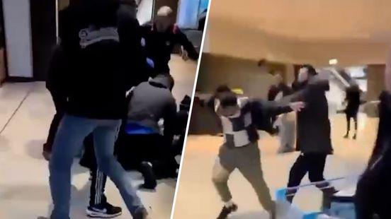 Man slaat met hakbijl in winkelcentrum