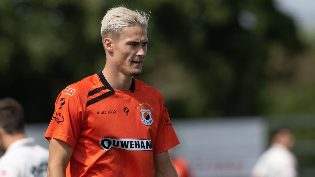 VV Katwijk-aanvaller Des Kunst besliste de wedstrijd tegen Kozakken Boys
