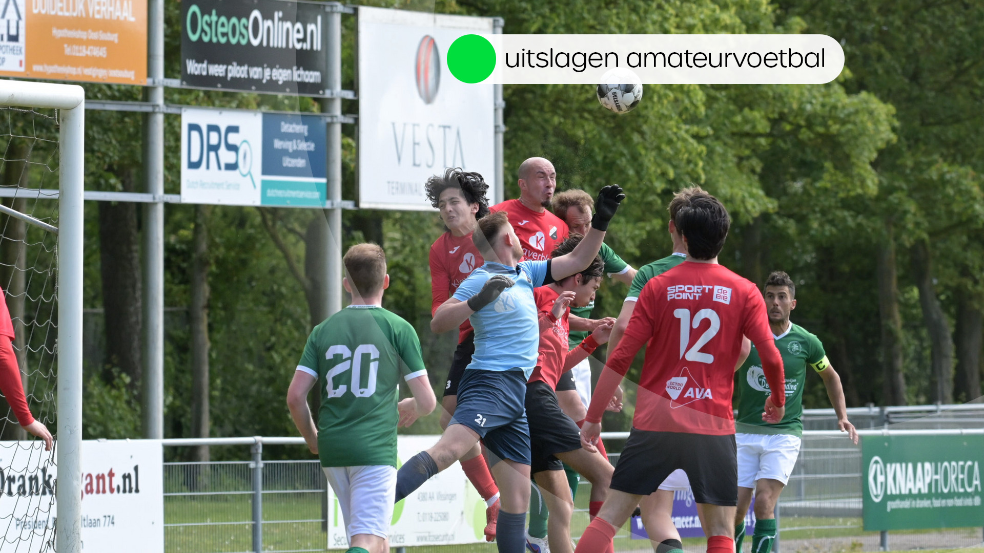 Uitslagen amateurvoetbal zaterdag 16 mei