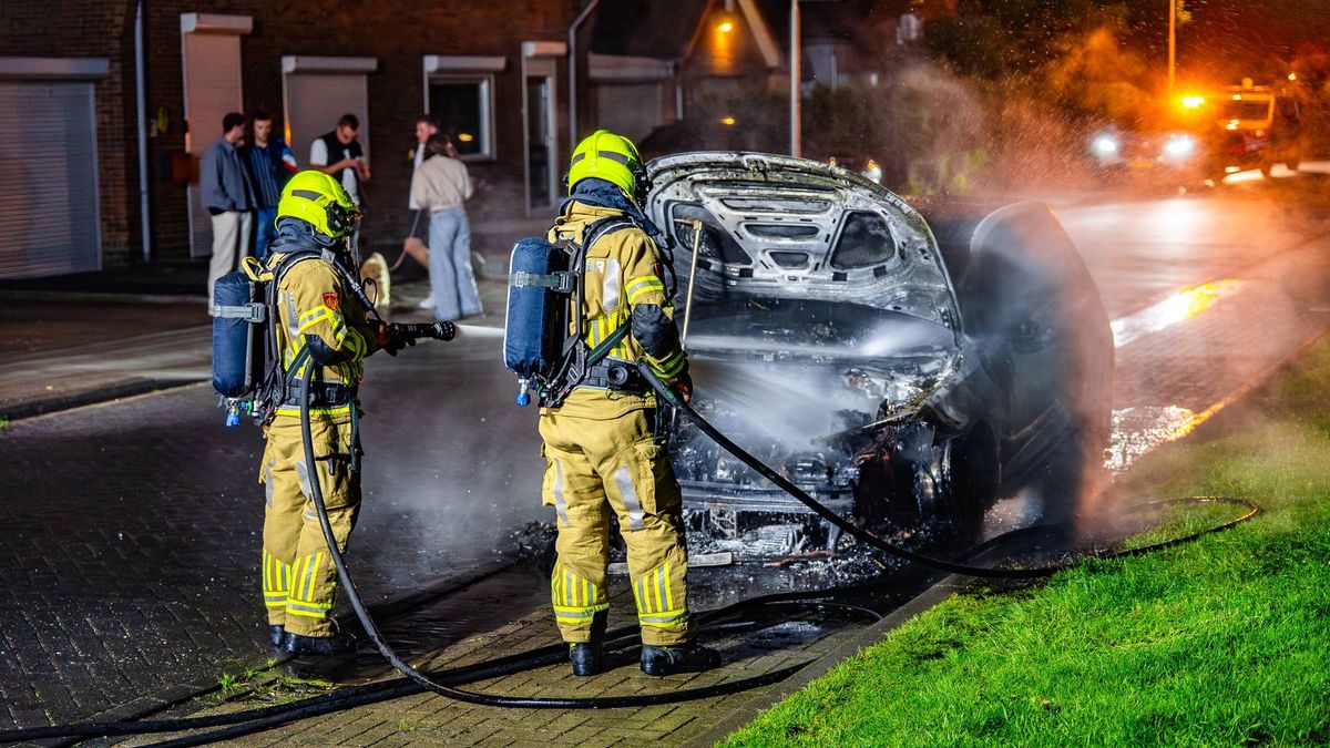 Automobilist botst tegen boom • autobrand Doetinchem