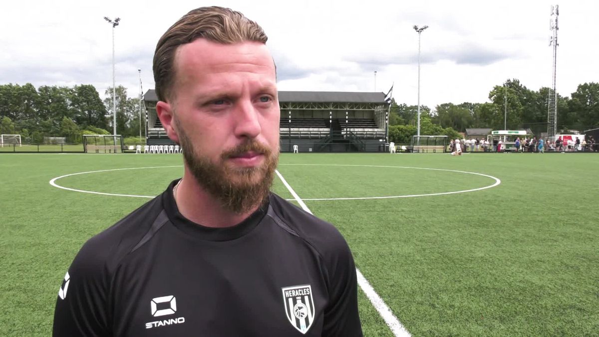 Vincent Heilman na de eerste oefenwedstrijd van Heracles Almelo
