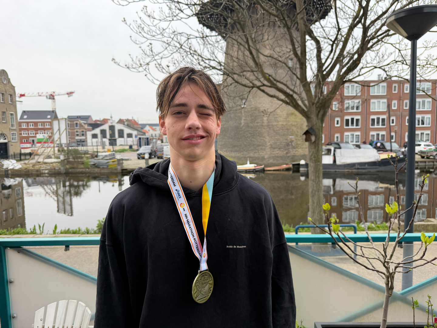 Olivier is er ook de dag ná de marathon niet best aan toe.