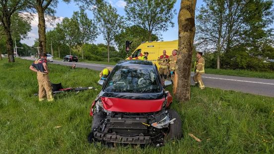 Brand in de meterkast • auto belandt in sloot