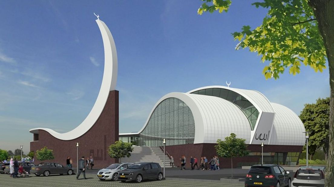 Ontwerp van de nieuwe moskee in Enschede