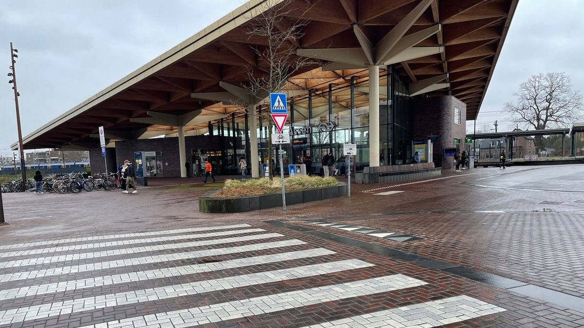 Oplichtende haaientanden bij zebrapad Stationsplein Assen gaan verdwijnen