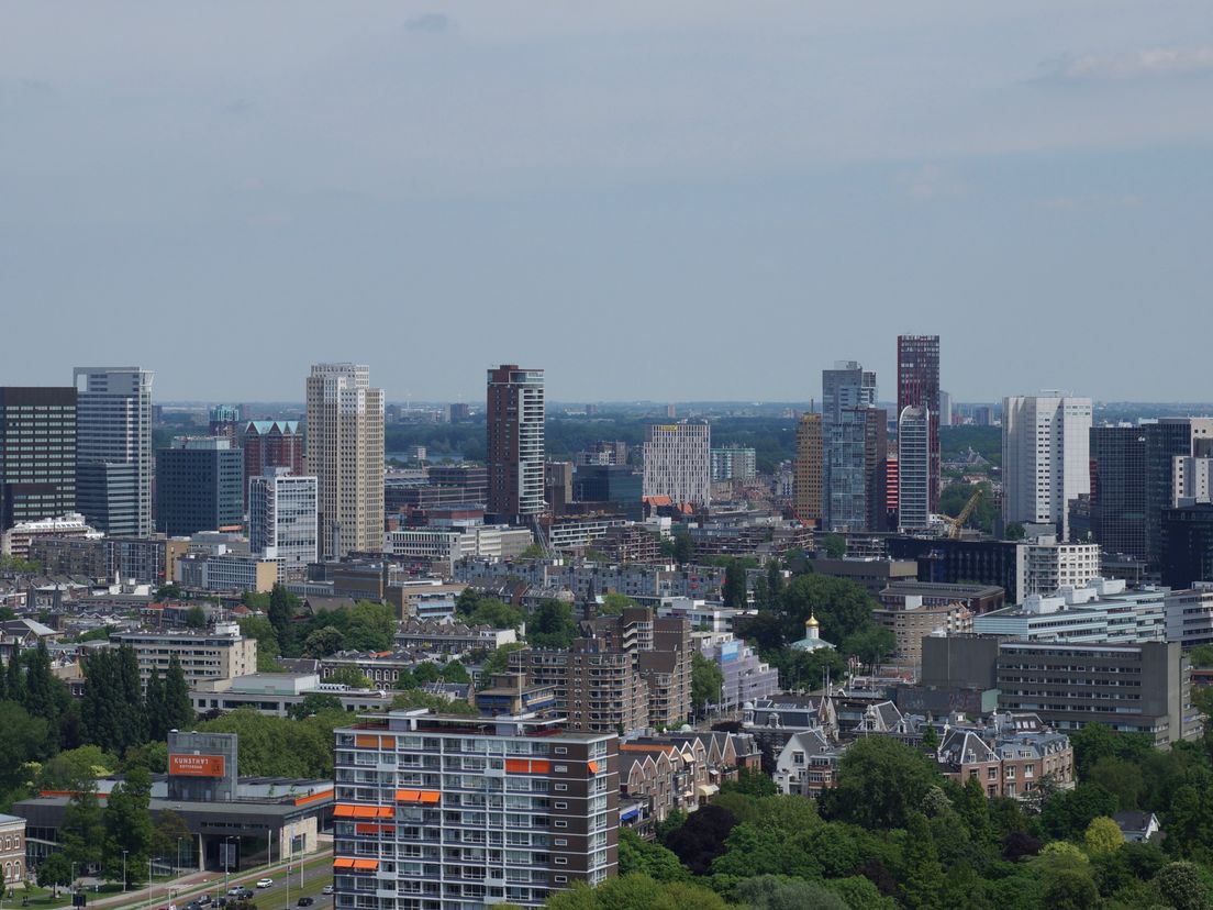 Centrum van Rotterdam vanaf de Euromast