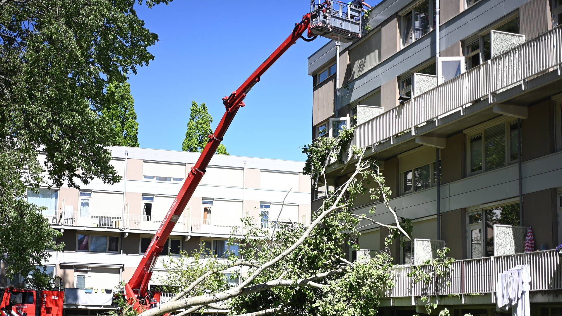Boom op flatgebouw • motorrijder overleden