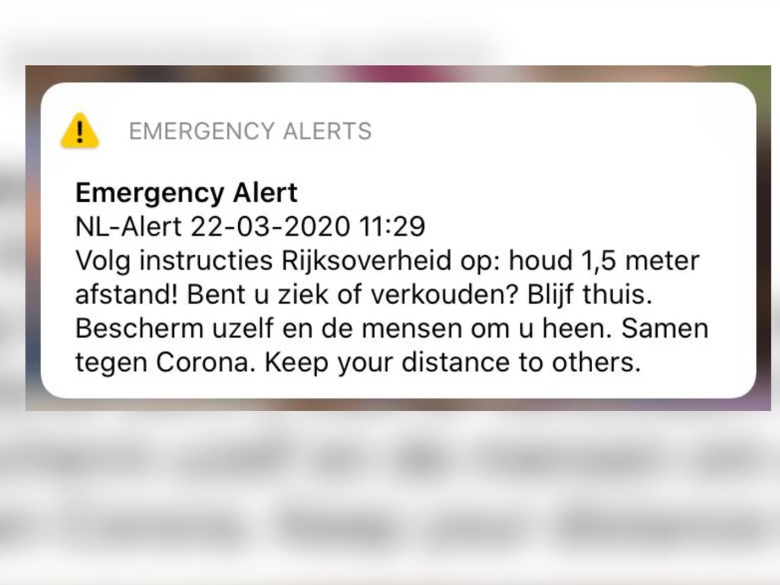 De melding van de NL-Alert