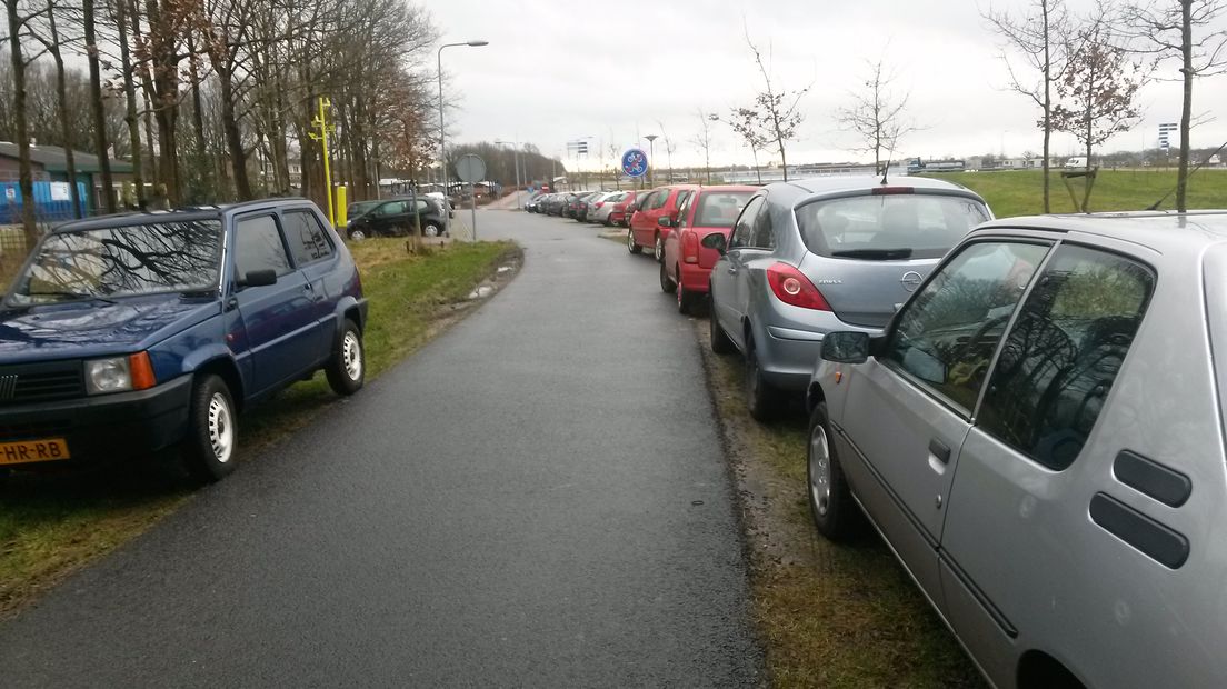 Parkeren bij het OV-knooppunt Borger is al jaren een probleem.
(Rechten: Steven Stegen / RTV Drenthe)
