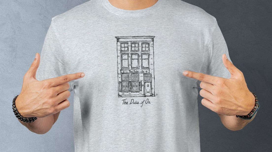 Café The Duke of Oz op een t-shirt