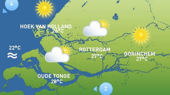 Het weer vandaag: veel zon en warmer