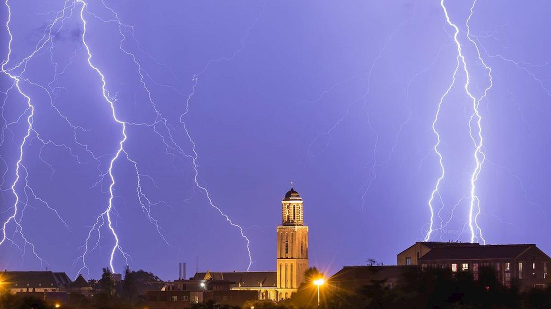 Onweer in Zwolle (archief)