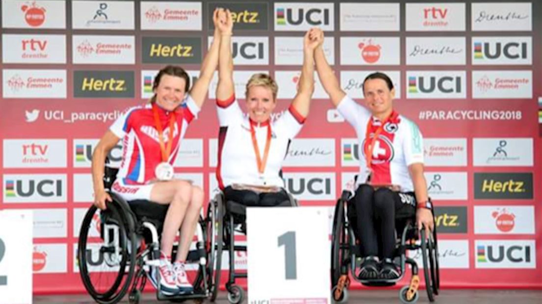 Jenette Jansen wordt eerste bij de Para-Cycling Road World Cup Emmen