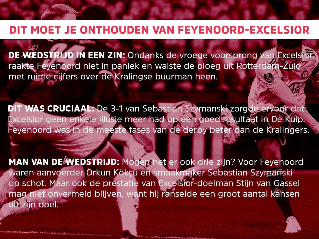 Dit moet je onthouden van Feyenoord-Excelsior