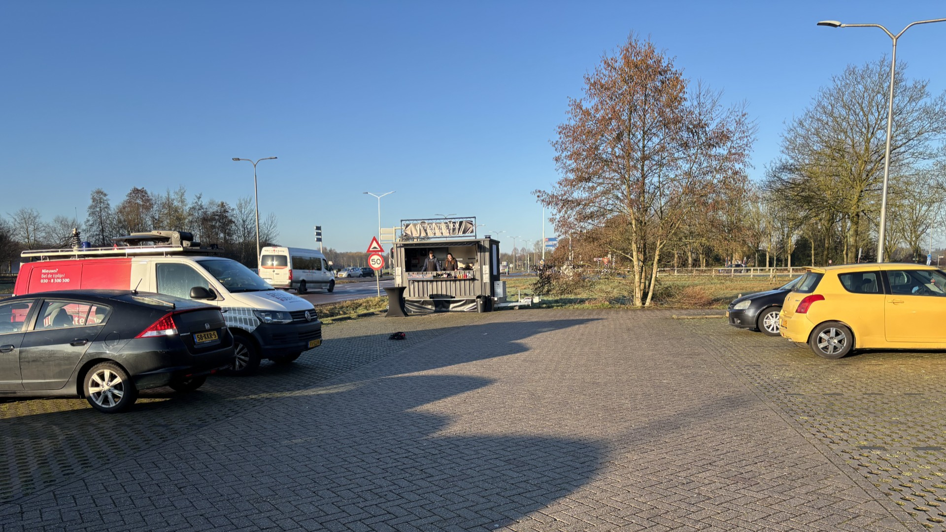 De foodtruck op de carpoolplaats