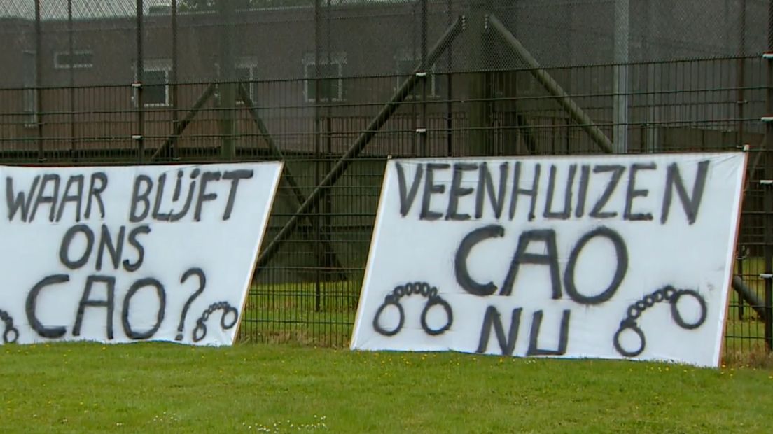 Een actie in juni bij Veenhuizen (Rechten: archieffoto RTV Drenthe)