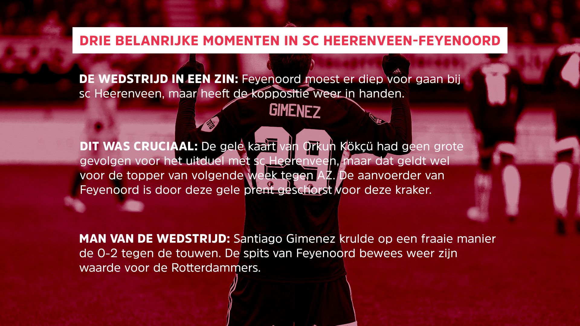 Feyenoord Boekt Tegen Sc Heerenveen Zwaarbevochten Zege En Herovert ...