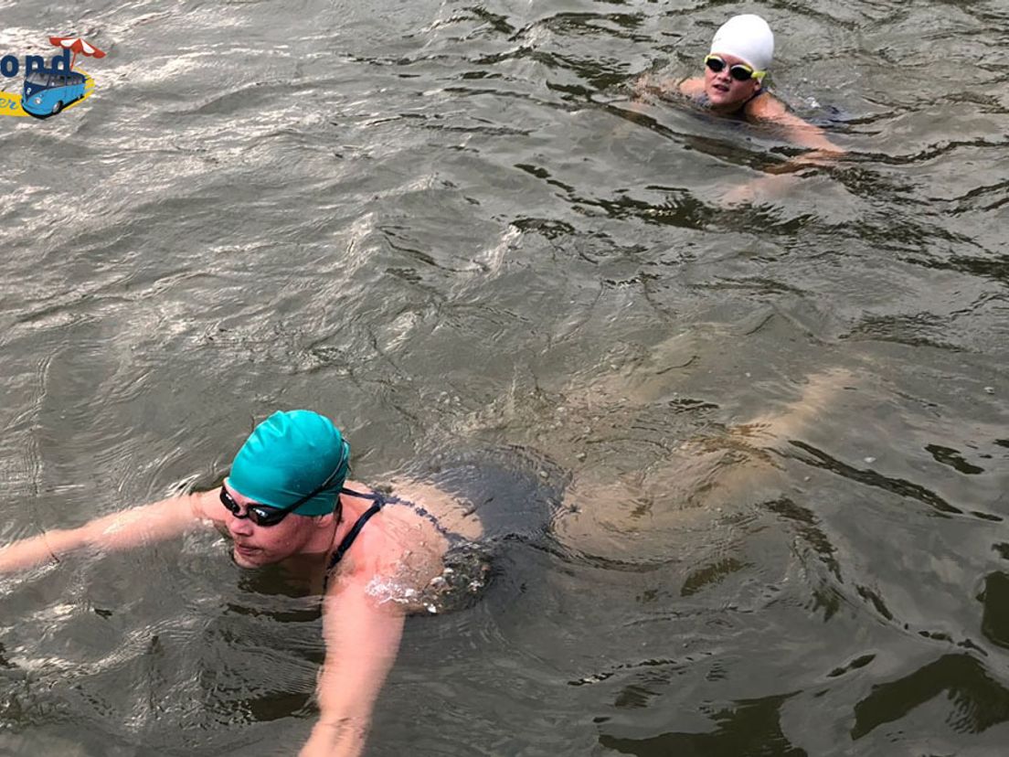 De training voor de City Swim in Dordrecht