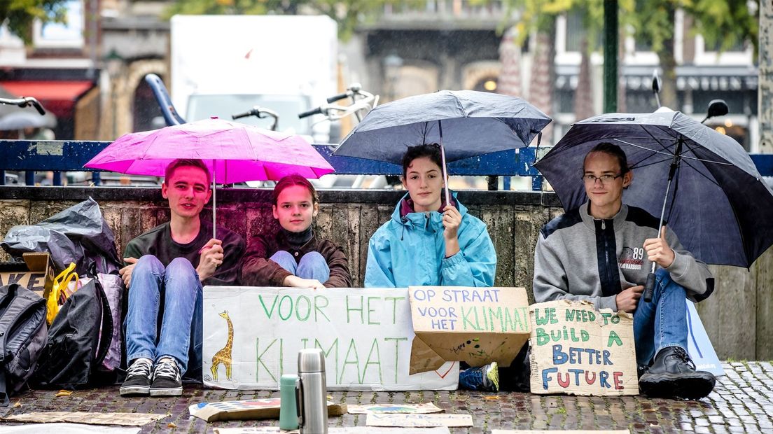 In september 2018 staakten er ook al jongeren tegen de overheid