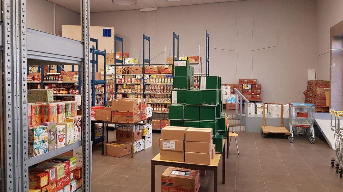 Opslagruimte van een voedselbank (archief)