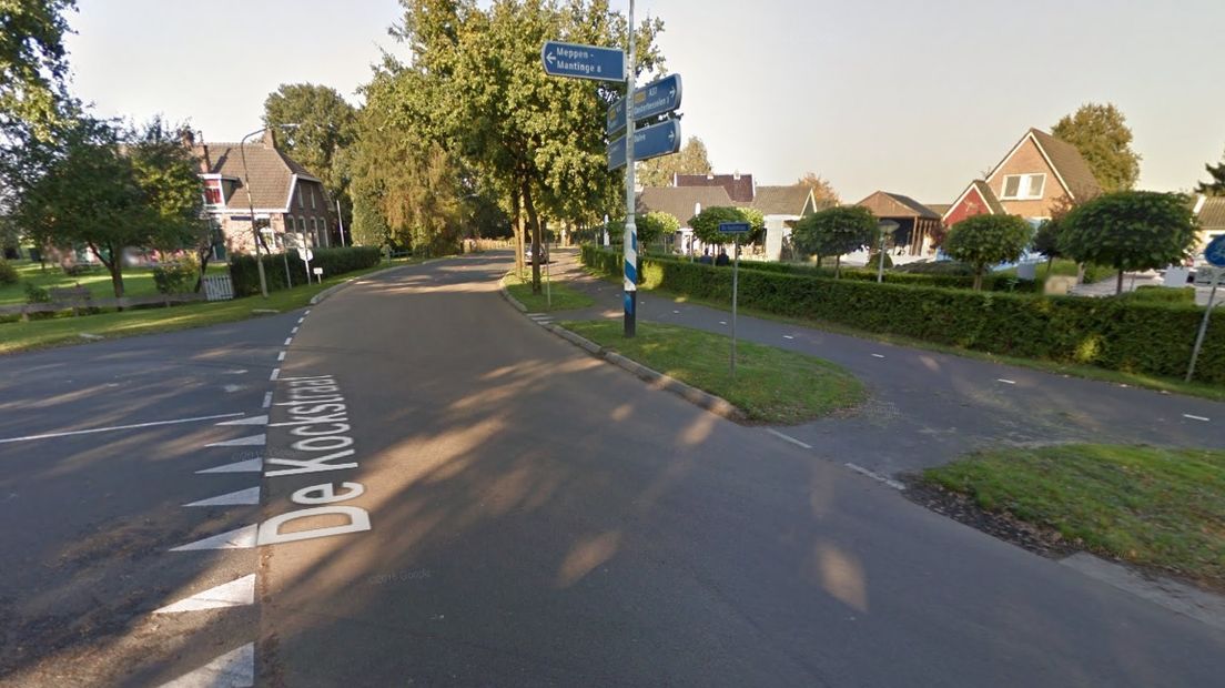 De plek in Meppen waar de politie vanmiddag onderzoek deed (Rechten: Google Streetview)