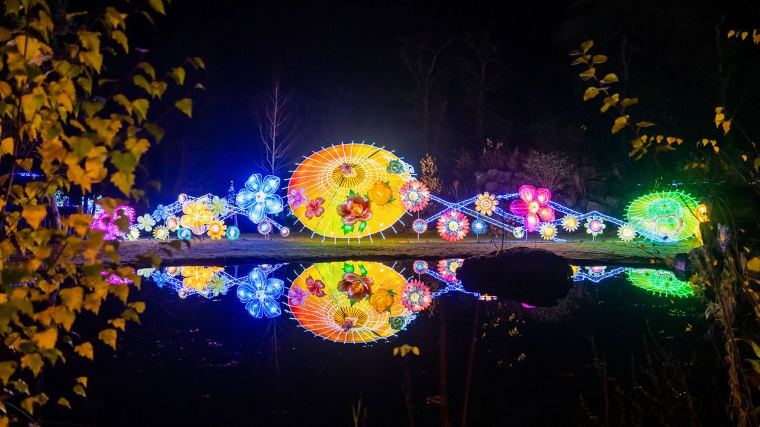 Een oogstrelend tafereel vanochtend in het Rensenpark in Emmen