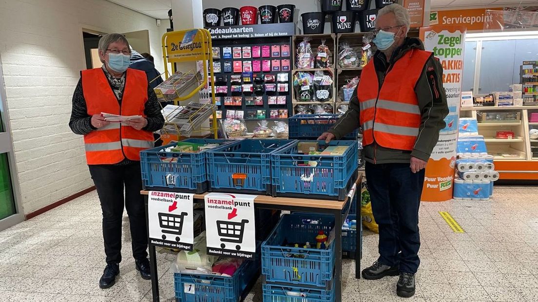 In ongeveer zeventig supermarkten waren vandaag inzamelpunten