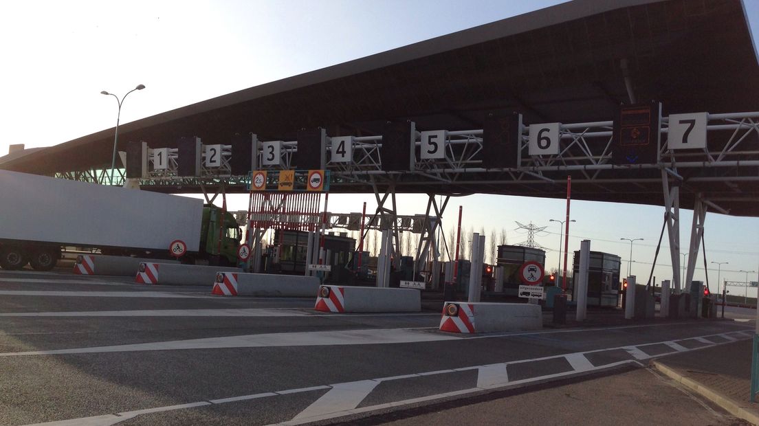 De tolpoortjes bij de Westerscheldetunnel