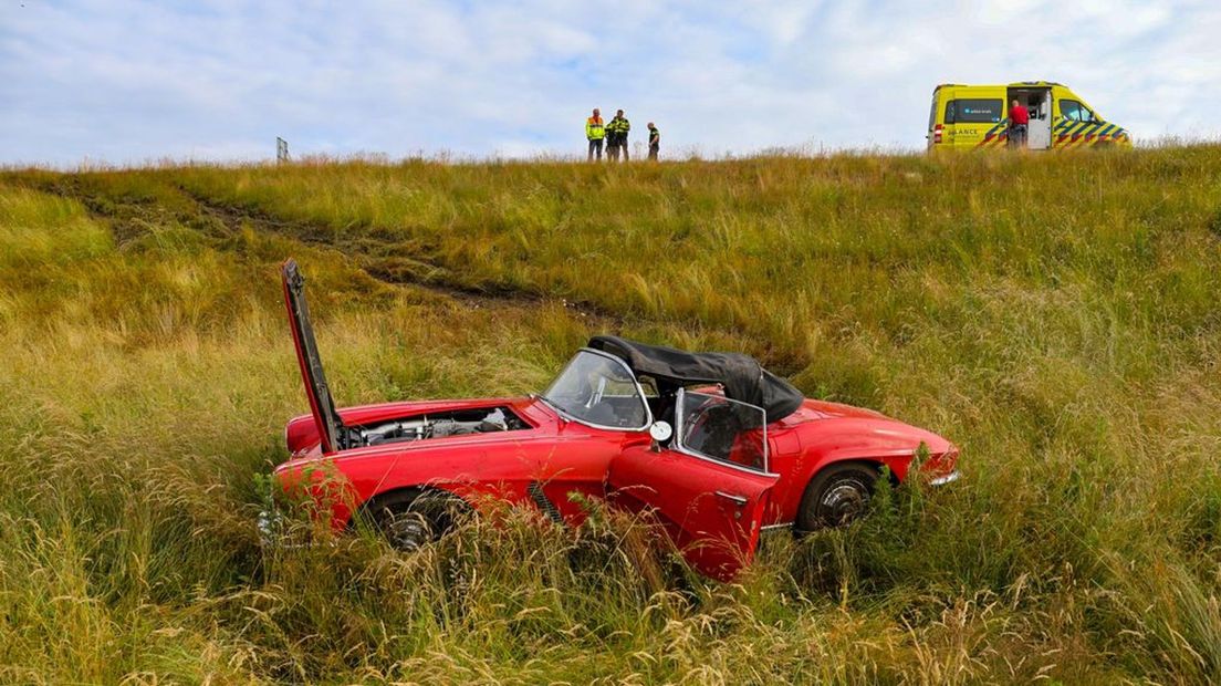 Het ongeluk met de Corvette van 1962 op de afrit van de A1.