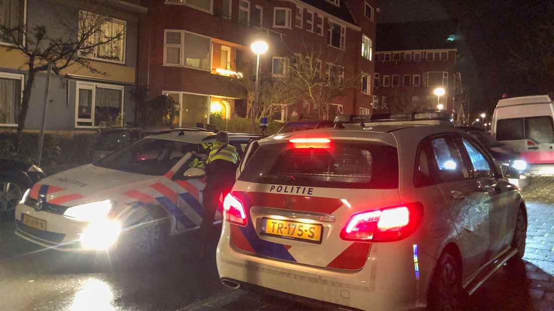 Politie zondagavond op de Van Royenlaan in Stad.