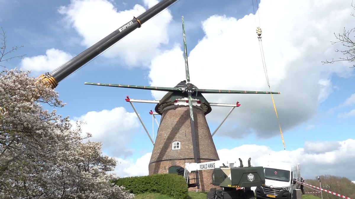 De Frielinkmolen in Fleringen krijgt nieuwe wieken.