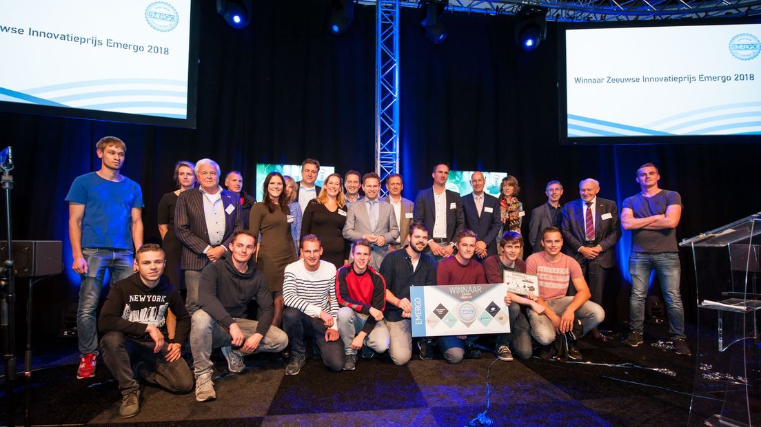 Winnaar van de Zeeuwse Innovatieprijs Emergo 2018: KV Techniek uit Goes op het podium