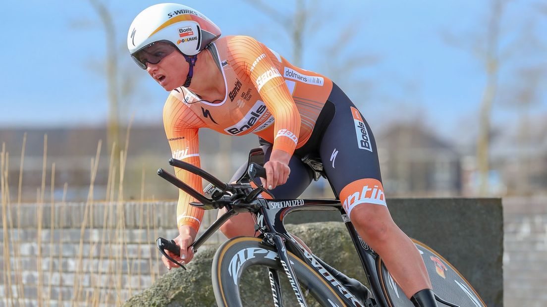 Chantal Blaak tijdens een eerdere editie van de Tour