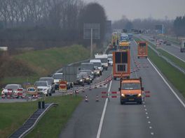 A58 richting Bergen op Zoom afgesloten: werkzaamheden niet gelopen zoals gepland